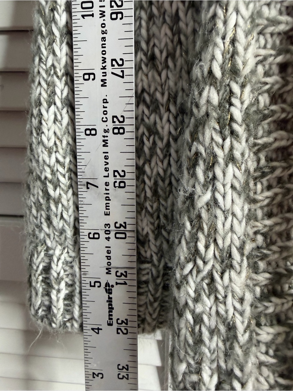 Lane Bryant Gray Marled Hooded Belted Wool Blend Sweater Plus Size Cozy Knit - Picture 6 of 6